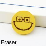 Smiley Design Eraser ?Soft Rubber Eraser for Kids, Students & Office Use (1 Pc Mix Design) - Image 2