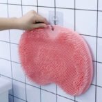 SILICONE BATH MASSAGE CUSHION WITH SUCTION CUP, SHOWER FOOT SCUBBER BRUSH FOOT BATH MAT SCRUBBER, ANTI-SLIP EXFOLIATING DEAD SKIN MASSAGE PAD LAZY WASH FEET BATHROOM MAT - Image 2
