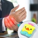 Yellow Duck design small Hot Water Bag with Cover for Pain Relief - Image 3