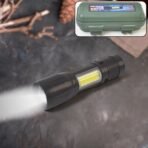 LED USB Rechargeable Mini Flashlight ? Ultra-Bright Zoom & COB Side Lantern, Tactical Emergency Light - Image 2