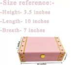 Jewelry Box Organizer for Women ?Luxury Storage Box , Lockable Display Case for Rings, Necklaces, Watches & Accessories Availabel in Black, Red,Pink,Golde ,White (Pink) - Image 2