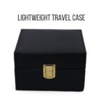Presents Luxury Watch Box for Men & Women ?Lockable Leather Watch Organizer with Glass Lid, Soft Velvet Cushions, Premium Display & Storage Case for Watches -Single Box (Black) - Image 3