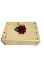 Jewelry Box Organizer for Women ?Luxury  Storage Box , Lockable Display Case for Rings, Necklaces, Watches & Accessories Availabel in Black, Red,Pink,Golde ,White (Golden) - Image 3