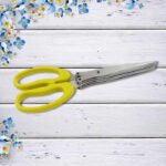 Multifunction Vegetable Stainless Steel Herbs Scissor with s (1 Pc)