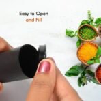 Salt and Pepper Dispenser Set, Multicolor Convenient and Stylish Seasoning Containers Dishwasher Safe Refrigeration Safe Pack of 2 - Image 4