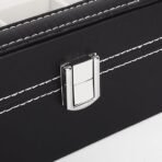 Presents Luxury Watch Box for Men & Women ?Lockable Leather Watch Organizer with Glass Lid, Soft Velvet Cushions, Premium Display & Storage Case for Watches -12 Slot Box (Black) - Image 5