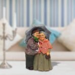 Romantic Elderly Couple Statue with Umbrella - Resin Love & Anniversary Figurine for Home Decor, Valentine? Day, or Gifting - Image 5