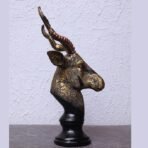 Resin Deer Statue for Home & Office Decor | Vaastu & Feng Shui Decorative Head Showpiece | Living Room Desk Decoration | Gift (Design 1), Brown - Image 5
