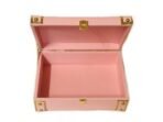 Jewelry Box Organizer for Women ?Luxury Storage Box , Lockable Display Case for Rings, Necklaces, Watches & Accessories Availabel in Black, Red,Pink,Golde ,White (Pink) - Image 3
