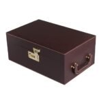 Presents Premium Portable Bar Set with Travel Case ?11-Piece Cocktail Shaker Set with Glasses, Tools & Lock ?Travel Mini Bar Kit for Home,Parties & Gifting ?Brown Leather Finish - Image 4