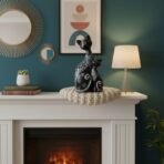 Black & White Cat Family Statue Set (Set of 3) - Decorative Resin Figurines for Home, Living Room, or Mantelpiece Decor - Image 7