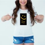 Designer Printed T-Shirt :: Design type - Aslways Smile - Cloth type : Polyester