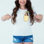 Designer Printed T-Shirt :: Design type - Micky Mouse In Pocket - Cloth type : Cotton