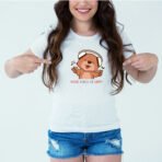 Designer Printed T-Shirt :: Design type - Music Makes Me Happy - Cloth type : Polyester