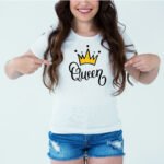 Designer Printed T-Shirt :: Design type - Queen - Cloth type : DOT-KNIT