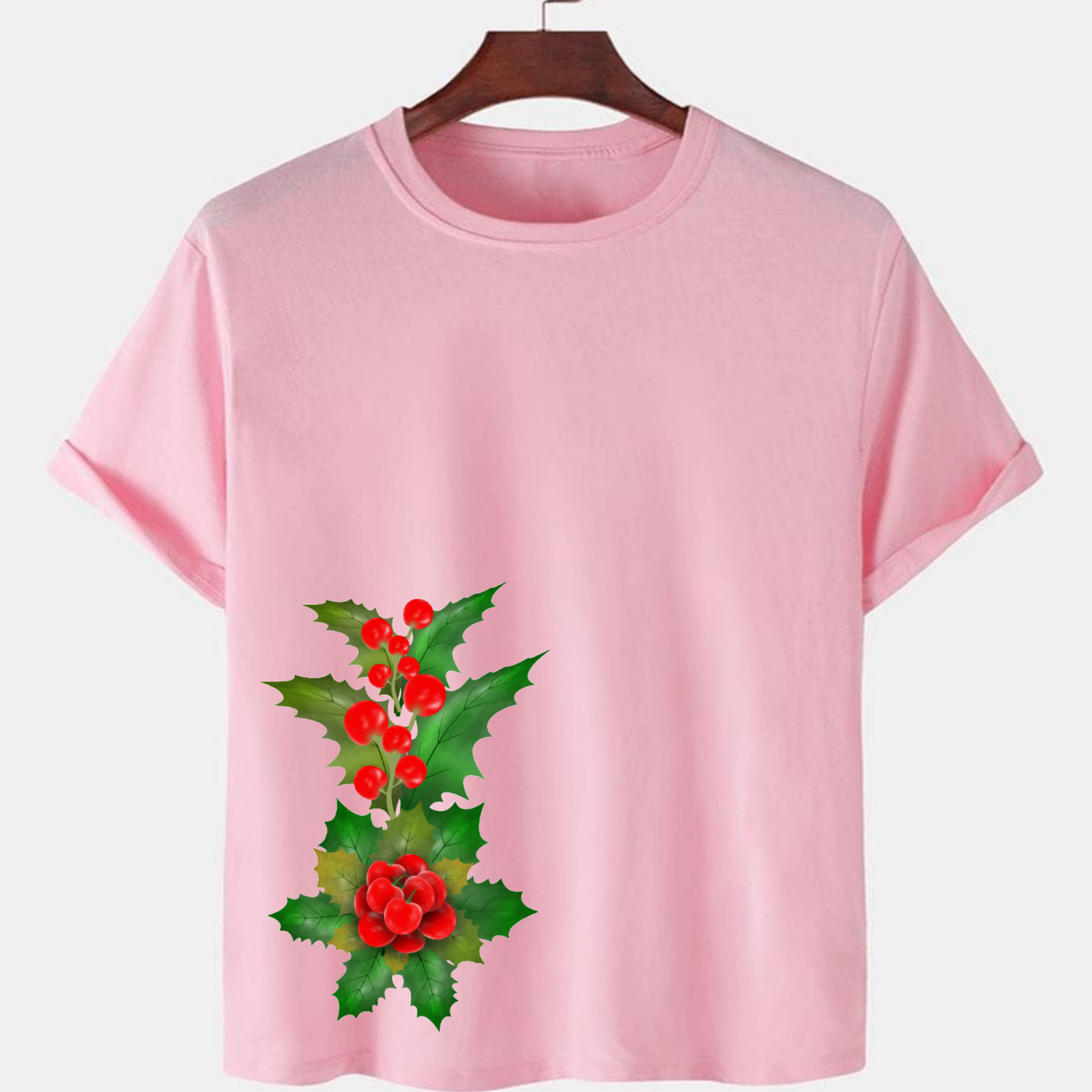 PNK-CTN-B-007.png Pink Unisex Polyster Premium Quality Designer Printed T-Shirt - Image 1