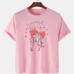 Pink Unisex Polyster Premium Quality Designer Printed T-Shirt