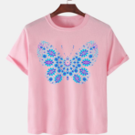 Pink Unisex Polyster Premium Quality Designer Printed T-Shirt
