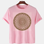 Pink Unisex Polyster Premium Quality Designer Printed T-Shirt