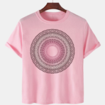 Pink Unisex Polyster Premium Quality Designer Printed T-Shirt