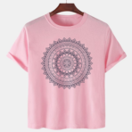Pink Unisex Polyster Premium Quality Designer Printed T-Shirt