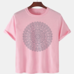Pink Unisex Polyster Premium Quality Designer Printed T-Shirt