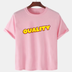 Pink Unisex Polyster Premium Quality Designer Printed T-Shirt