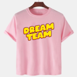 Pink Unisex Polyster Premium Quality Designer Printed T-Shirt