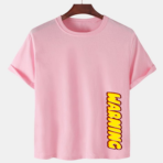 Pink Unisex Cotton Premium Quality Designer Printed T-Shirt