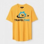 Yellow Unisex Cotton Regular Fit Printed Round Neck T-Shirt