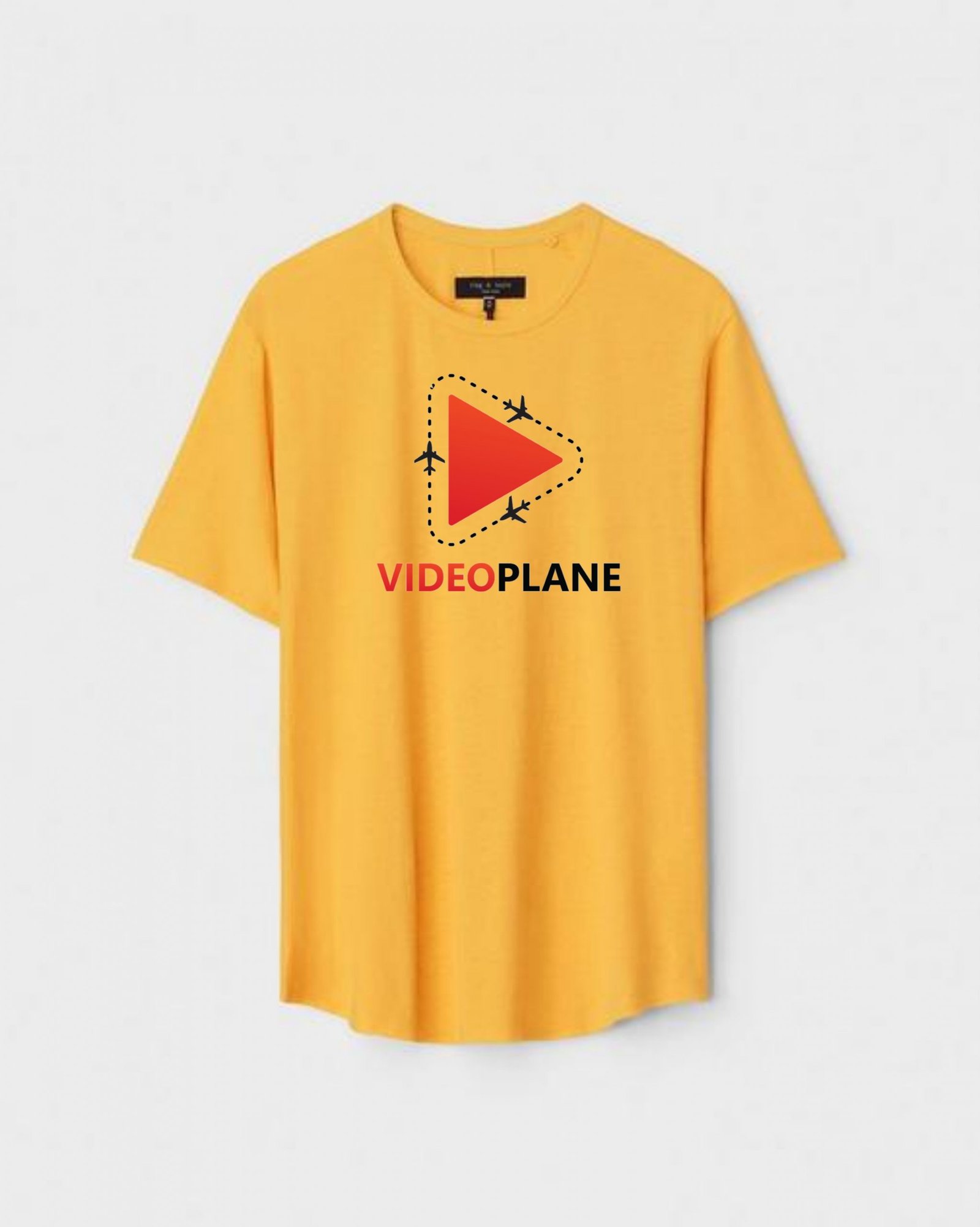 YLW-CTN-A-004-scaled-1.jpg Yellow Unisex Cotton Regular Fit Printed Round Neck T-Shirt - Image 1