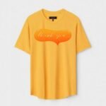 Yellow Unisex Cotton Regular Fit Printed Round Neck T-Shirt