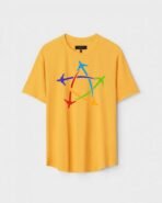 Yellow Unisex Cotton Regular Fit Printed Round Neck T-Shirt