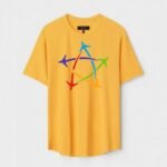 Yellow Unisex Cotton Regular Fit Printed Round Neck T-Shirt