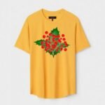 Yellow Unisex Cotton Regular Fit Printed Round Neck T-Shirt