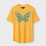 Yellow Unisex Cotton Regular Fit Printed Round Neck T-Shirt