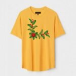 Yellow Unisex Polyster Regular Fit Printed Round Neck T-Shirt