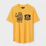Yellow Unisex Polyster Regular Fit Printed Round Neck T-Shirt
