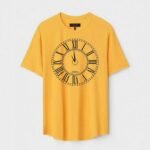 Yellow Unisex Polyster Regular Fit Printed Round Neck T-Shirt