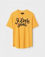 Yellow Unisex Polyster Regular Fit Printed Round Neck T-Shirt