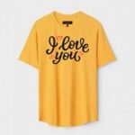 Yellow Unisex DOT KNIT Regular Fit Printed Round Neck T-Shirt