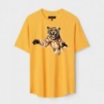 Yellow Unisex Polyster Regular Fit Printed Round Neck T-Shirt