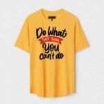 Yellow Unisex Polyster Regular Fit Printed Round Neck T-Shirt