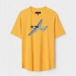 Yellow Unisex Polyster Regular Fit Printed Round Neck T-Shirt