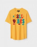 Yellow Unisex Polyster Regular Fit Printed Round Neck T-Shirt