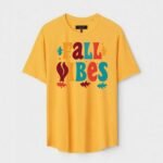 Yellow Unisex Polyster Regular Fit Printed Round Neck T-Shirt