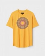 Yellow Unisex Polyster Regular Fit Printed Round Neck T-Shirt