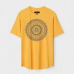 Yellow Unisex Polyster Regular Fit Printed Round Neck T-Shirt
