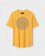 Yellow Unisex Polyster Regular Fit Printed Round Neck T-Shirt