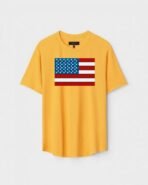 Yellow Unisex Polyster Regular Fit Printed Round Neck T-Shirt